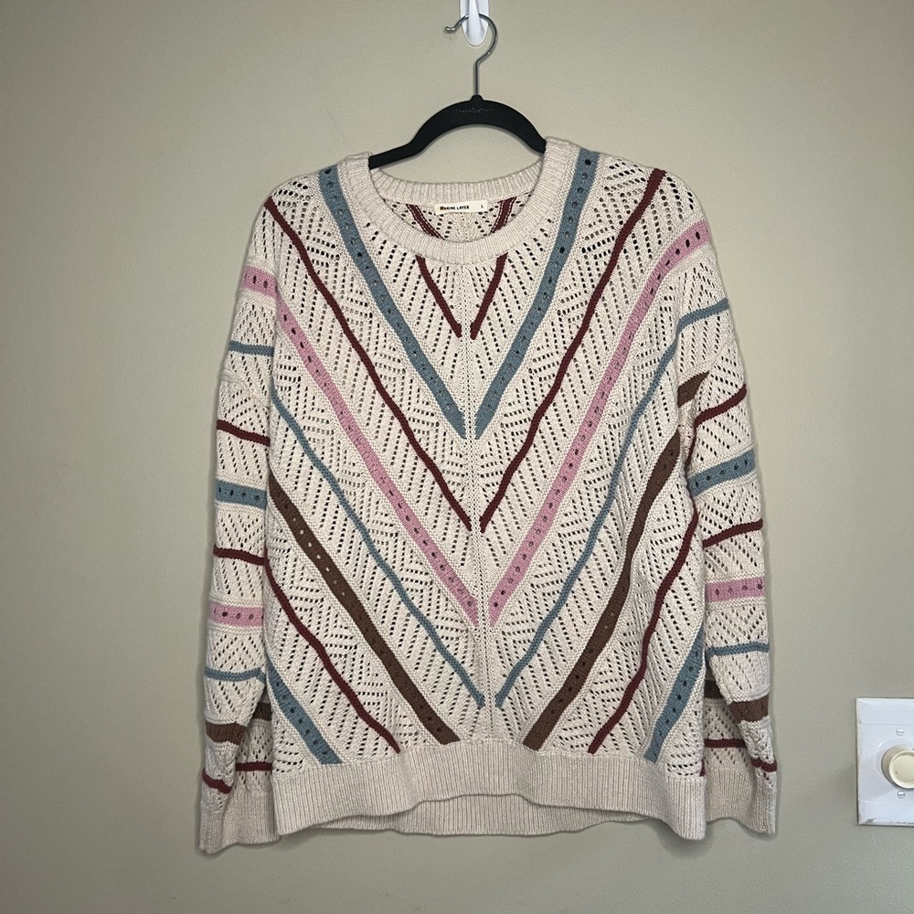 Marine Layer Multicolor Crew Neck Sweater - Picture 3 of 14